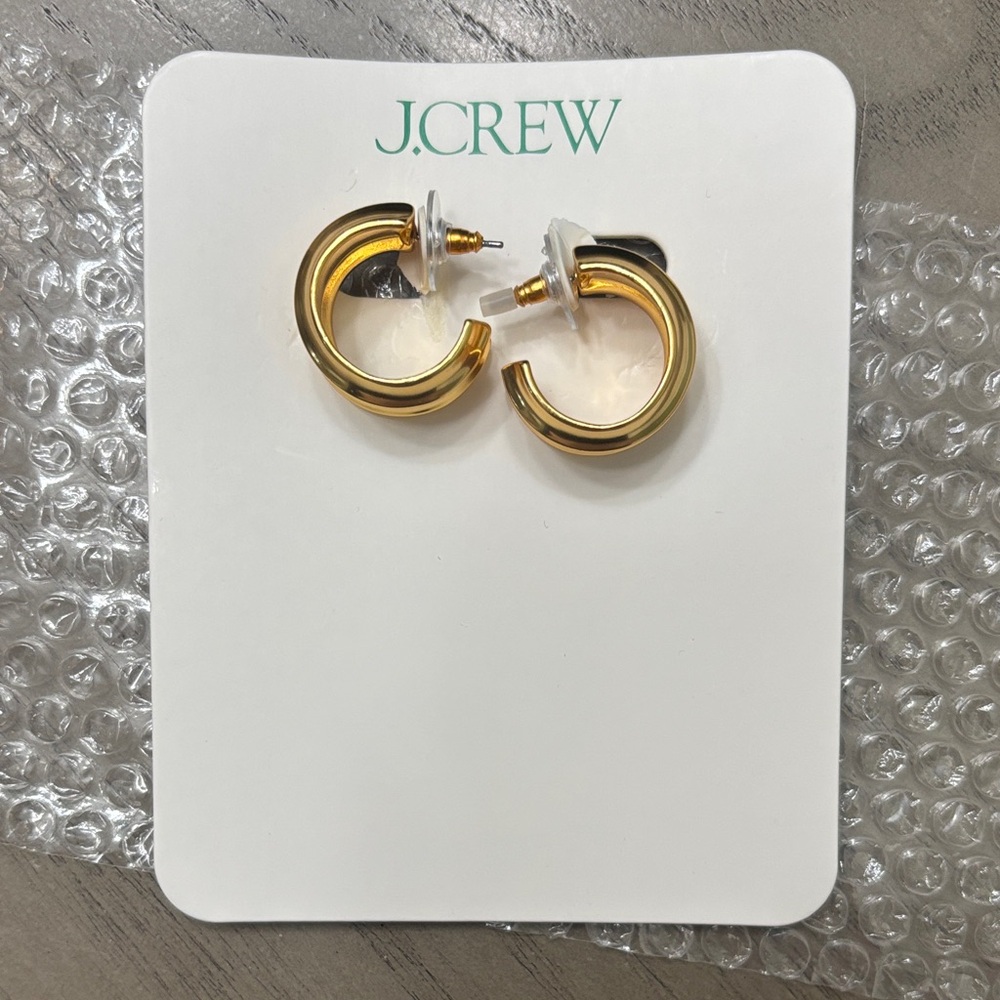 JCrew Thick Gold Hoops